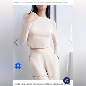 Kate Young x Splendid Crop Tee